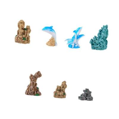 7 Pieces Aquarium Decorations Rockery Fish Tank Decor for