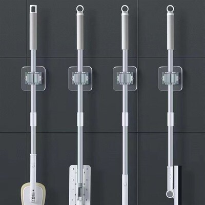 Household broom mop holder adhesive hook家用扫把拖把架粘钩