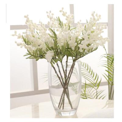 38cm Fake Acacia Artificial Flowers Yellow Mimosa Spray Cher