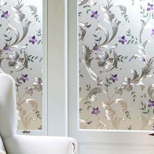 2/4m Flower Window Film Vinyl Opaque Glass Film Privacy Prot