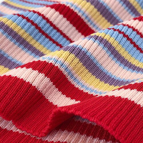 women short ops summer Rainbow Striped Knitted basic Shirt v