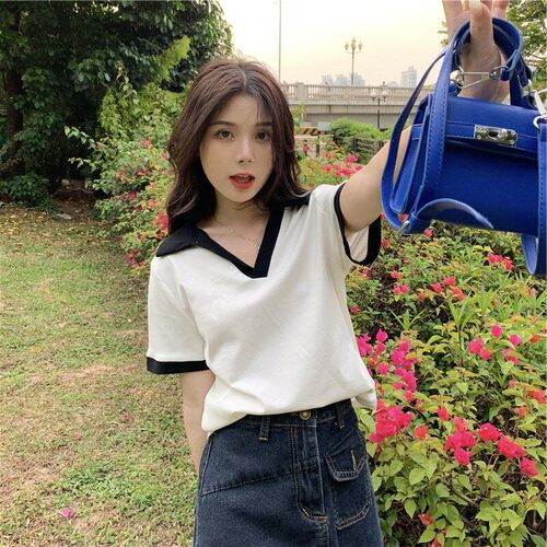 Short Ins Style Design Sweet Spicy Hot Girl Tee 2025 SummerS