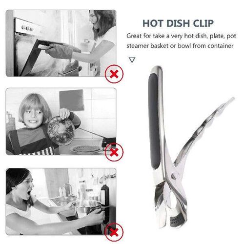 2 Pcs Non-slip Dish Tongs Pot Handle Pan Handles for Frying