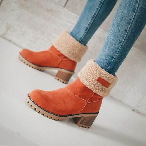 Winter Boots Women Fur Warm Snow Boots Ladies Warm Wool Boot