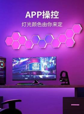 电竞桌面摆件科技感电竞桌搭摆件电竞房间装饰摆件氛围摆件声控