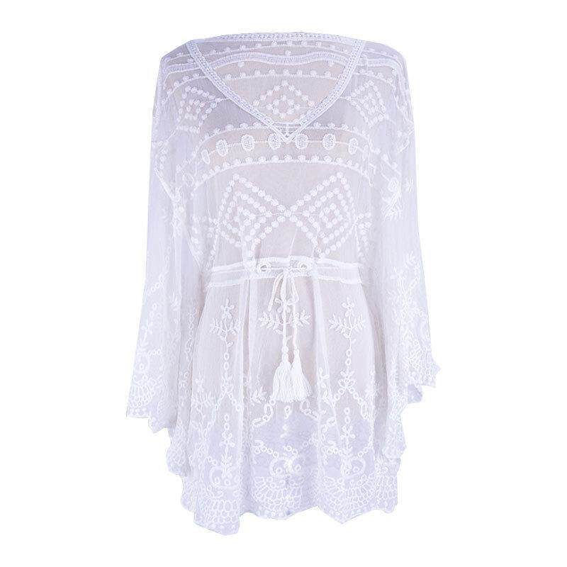 Lace Beach Cover-Up 蕾丝泳衣外搭罩衫镂空比基尼外套沙滩