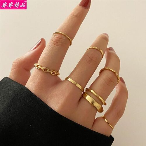 Hot sale Black Knuckle Rings Creative Joint Ring Simple Set