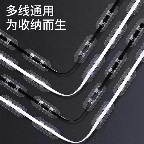 Wire clips for cable management, no-drilling required, self-
