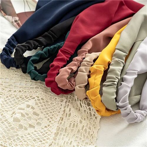 Woman Girls Solid Summer Head Scarf Chiffon Triangle Bandana