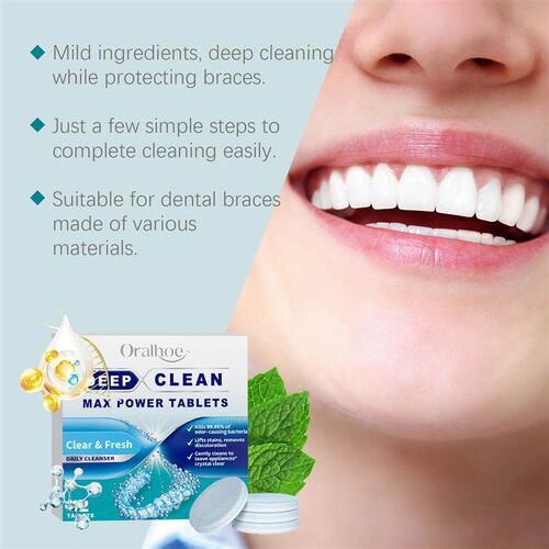 ORALHOE Orthodontic Cleaner Effervescent Tablets - Gentle St