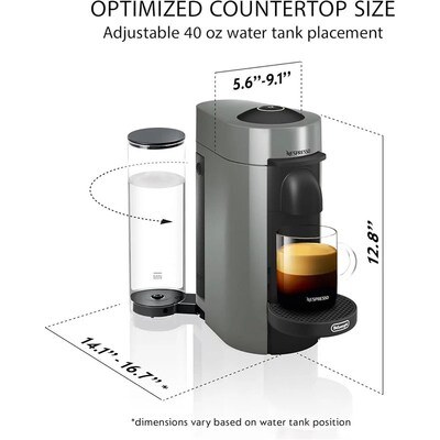 Vertuo Plus Coffee & Espresso Maker with Aeroccino Milk Frot