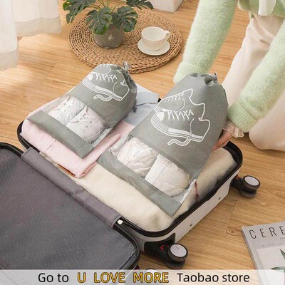 5pcs Shoes Storage Bag Closet Organizer Non-woven Travel Por
