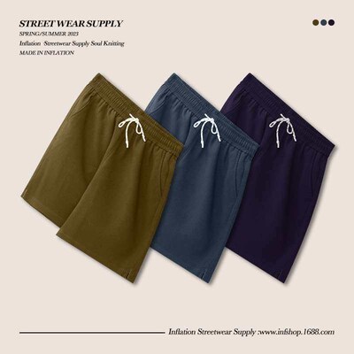 INF Mens  Waffles Casual Soli Color Shorts Spring an Summe