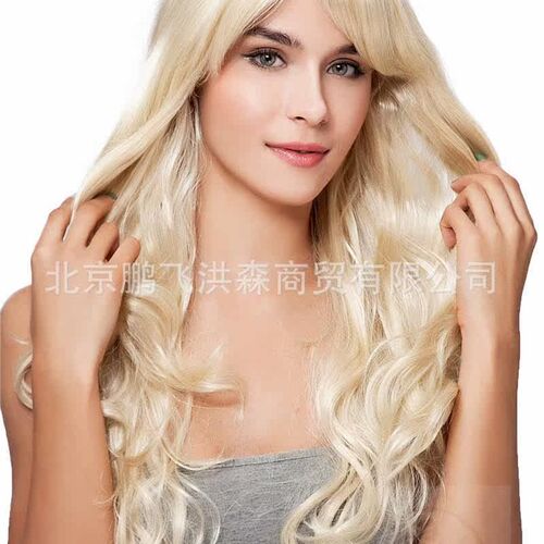 -Light Blonde Wig For Long Curly Hair