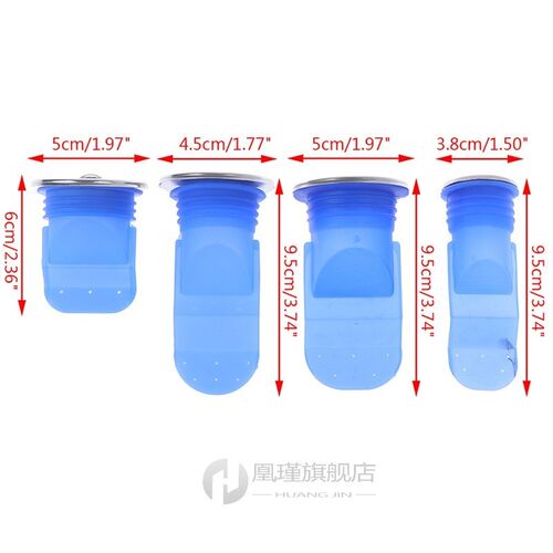 Round Stainless Steel Cover Silicone Kitchen Strainer Bathro