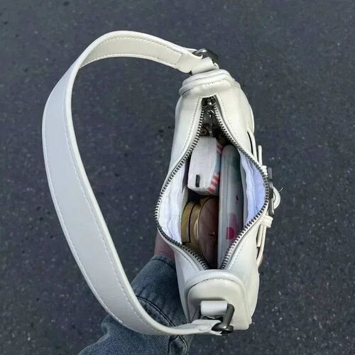 Vintage Korean Casual Cute White Star Shoulder Underarm Tote