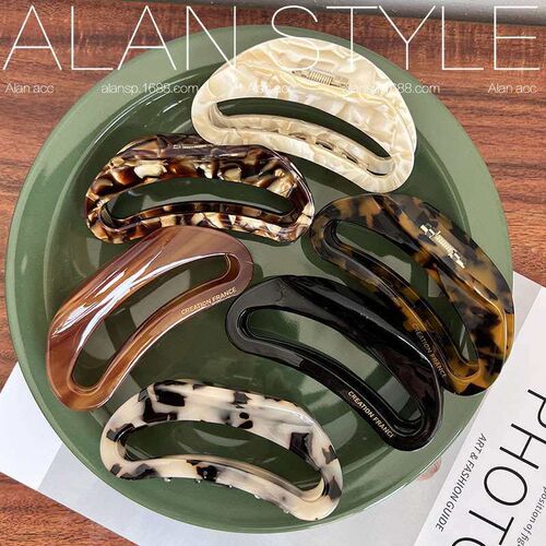 ALAN Light Luxury French Style tic Acid Curved Hair Grab Dis