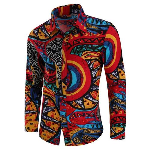 Luxury Royal Shirt Men Casual Slim Fit Long Sleeve Man Paisl