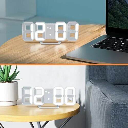 Purchase Products Clock 3D LED Digital Alarm Clock Wall Cloc