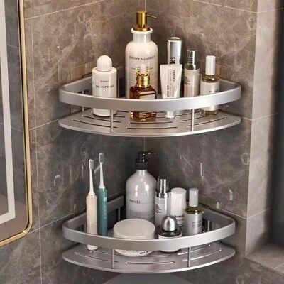 Bathroom Shelves No-drill Wall Mount Corner Shelf Shower Sto