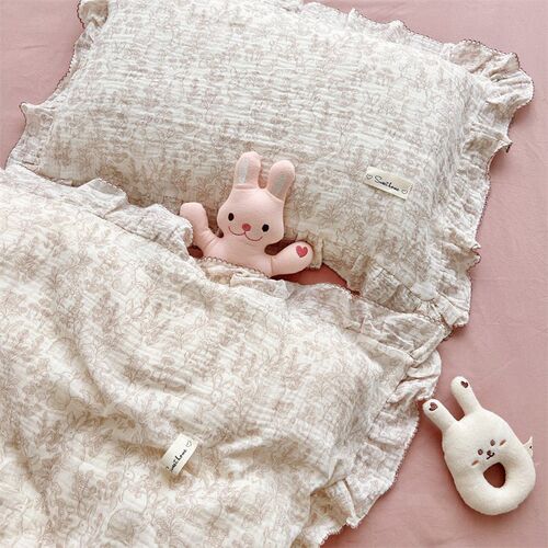 Ins Style Fresh Retro Simple Pure tton Class A Double Yarn B