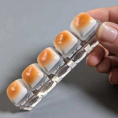 Bread Keycap Sss Relief Clicker Keychain Mechanical