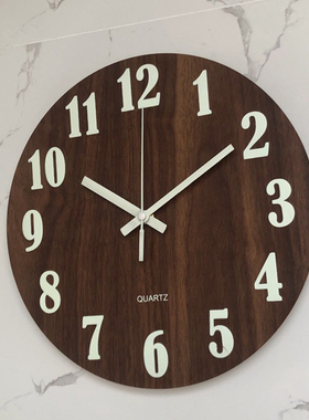 12 Inch Luminous Wall Clock Silent for Kitchen Living Room D