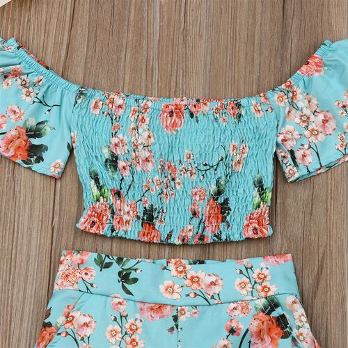 Toddler Kid Baby Girl Floral Summer Clothes Set 2pcs Off Sho