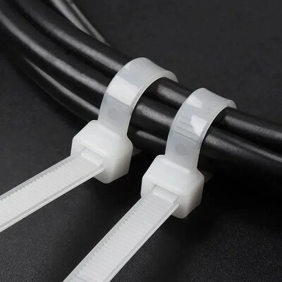 1000/100Pcs Nylon Cable Ties Self-locking Cord Ties Straps A