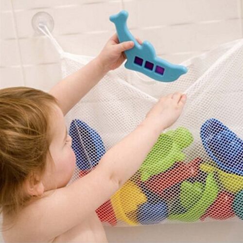 Baby Bathroom Mesh Bath Bag Kids Cartoon Basket Net Children