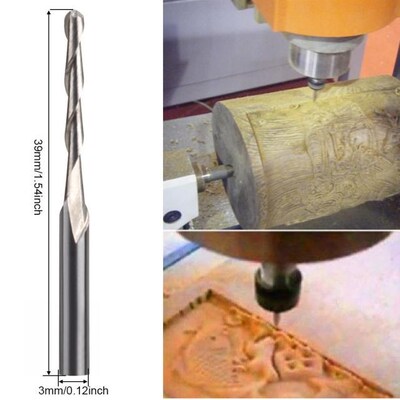 1PC 3.175MM Solid Carbide 2mm 2.5mm Dia Spiral 2 Flutes Ball