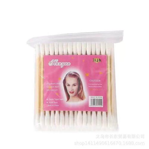 200-pack of cotton swabs for ear cleaning, makeup, and daily