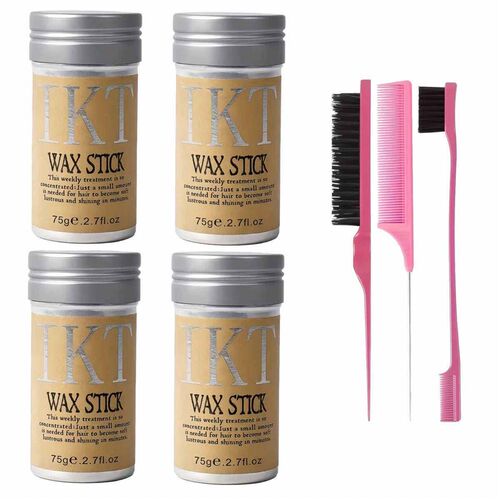 2/5Pcs Hair Wax Stick For Kids Women Slick Back Brushes Gel