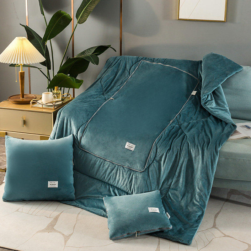 纯色抱枕毯子两用加厚加重汽车沙发靠垫家用办公室午休空调被折叠,居家布艺,抱枕被,淘宝优惠券,粉丝福利购,淘宝优惠卷