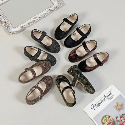 AS New 2024 Kids Shoes Children Princess Shoes Baby Girls Dr