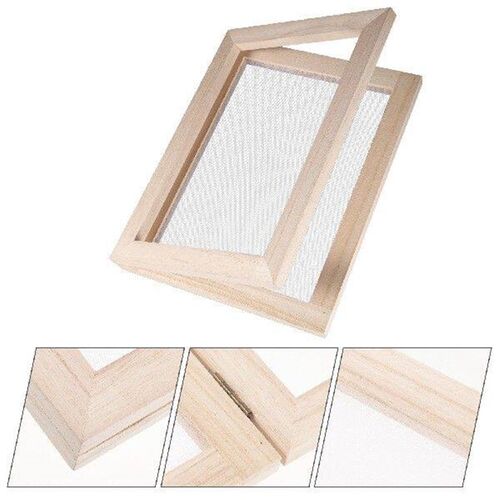 2Pcs A5 Double Deckle Paulownia Wooden Frame Diy Children