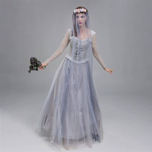 Women Halloween Dead Bride Cotume Ghot Corpe Bride Coret Dre