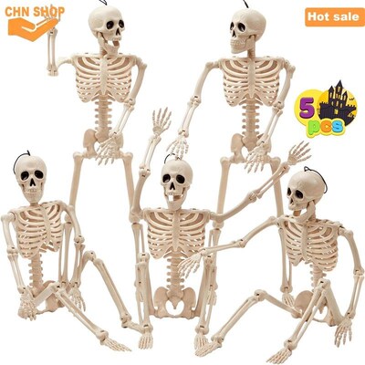 5PCS Posable Halloween Skeleton Decorations,Graveyard Props