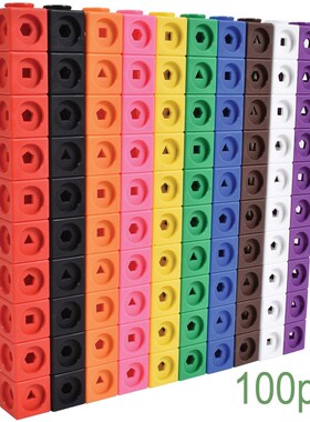 100pcs Numberblocks Multilink Linking Counting Cubes Snap