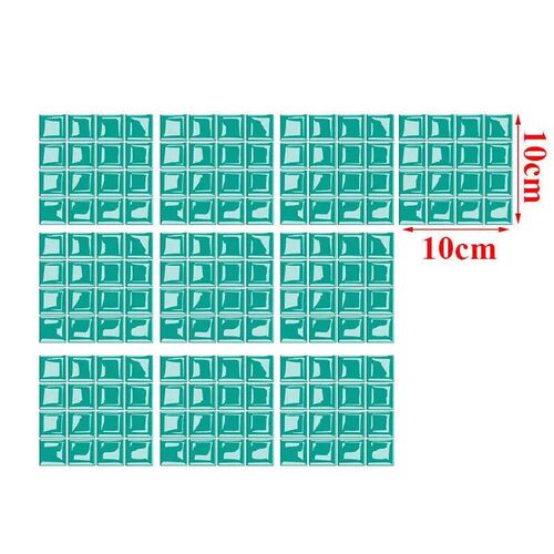 10 PCS 3D Crystal Tile Stickers Waterproof Self-Adhesive Wal