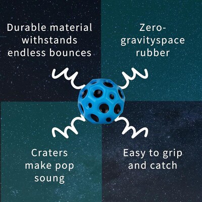 6pcs Super Hot Moon Ball  Bouncy Space Balls for Kids Adults