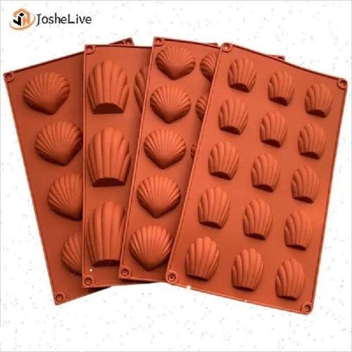 Easy To Clean Rust Red Silicone Cake Mold Durable 4