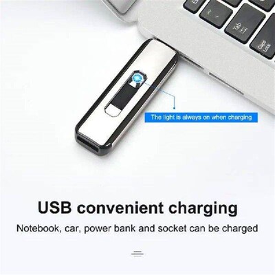 USB Push-up Button Lighter Double-sided Point USB