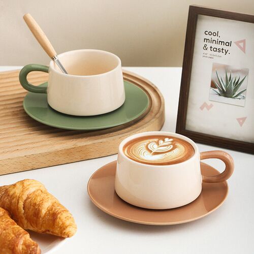 ffee Cup And Saucer Ceramic Simple Latte Cup High-value Home