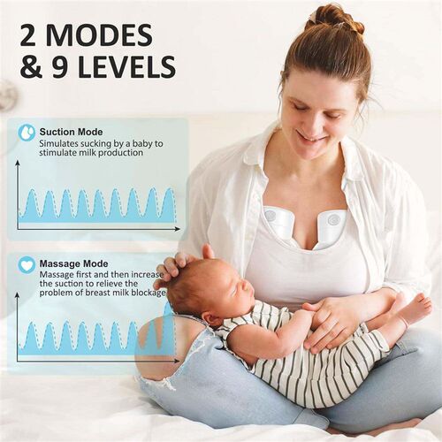 2/1pcs S12 Hands Free Electric Breast Pumps Silent Mother Mi