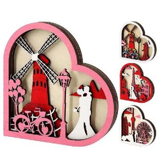 Valentines Day Wooden Table Centerpiece Windmill/Ferris