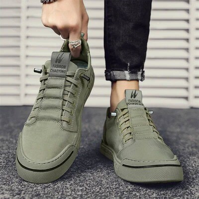 Green Men Casual Shoes Ice Silk  Shoes for Men Walking Shoes