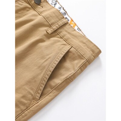 Mens Slim Fit khaki Cotton Chino Pants Business Casual