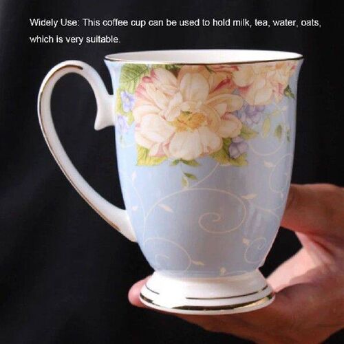 Flower Mug Coffee Milk Water Ceramic Mugs Cup Office