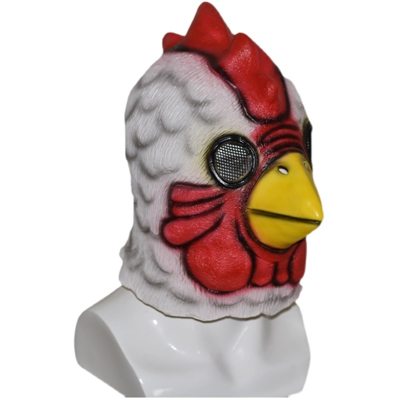 游戏火线迈阿密鸡乳胶面具 角色扮演火鸡头万圣节 动物鸡头搞笑,节庆用品/礼品,面具,淘宝优惠券,粉丝福利购,淘宝优惠卷